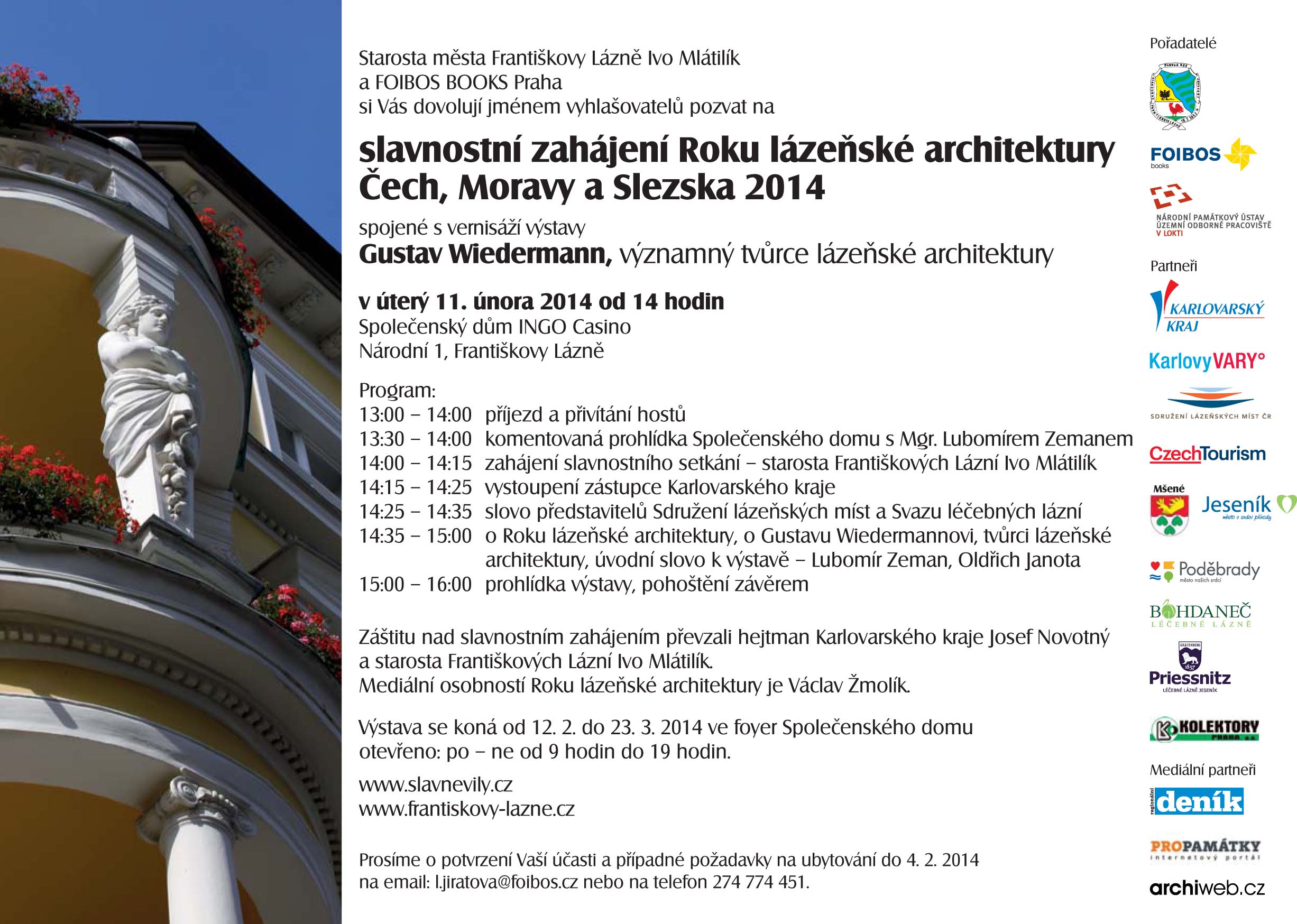 V úterý 11. 2. bude zahájen Rok lázeňské architektury 2014